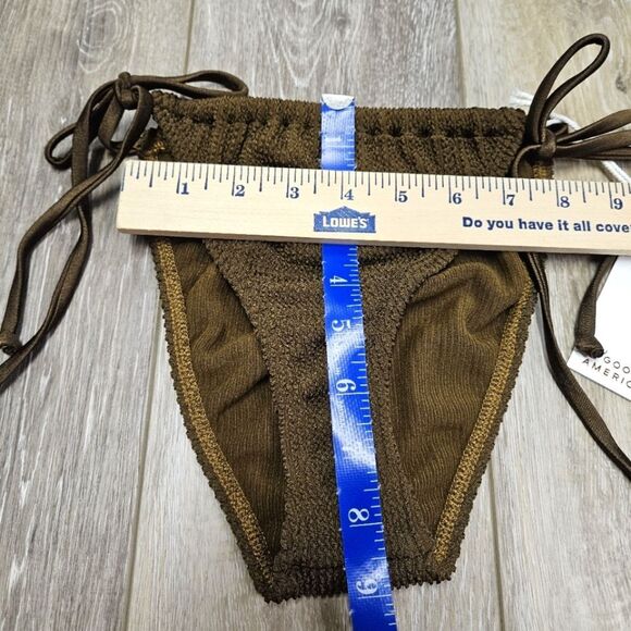 Good American Tiny Ties Always Fits Bikini Bottoms Mocha Size 3 4 Large XL NWT - Picture 4 of 9